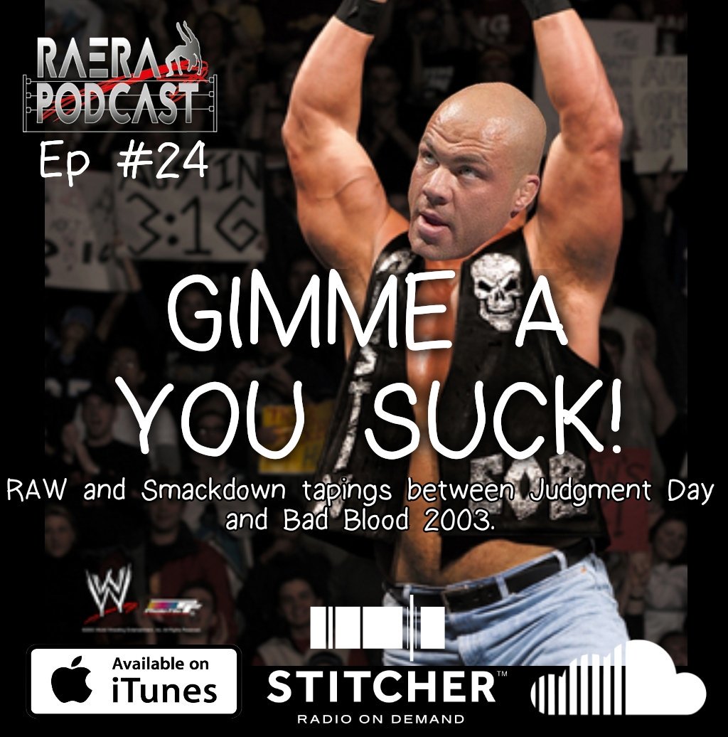 RAEraPodcast's tweet photo. Episode 24 is now available on all your favourite podcast platforms!

It's time for another round of Raw and Smackdown tapings as we build towards Bad Blood 2003 and a certain Olympic hero finally makes his return!

https://t.co/UJsksXxBIb https://t.co/MdKt53dhm5