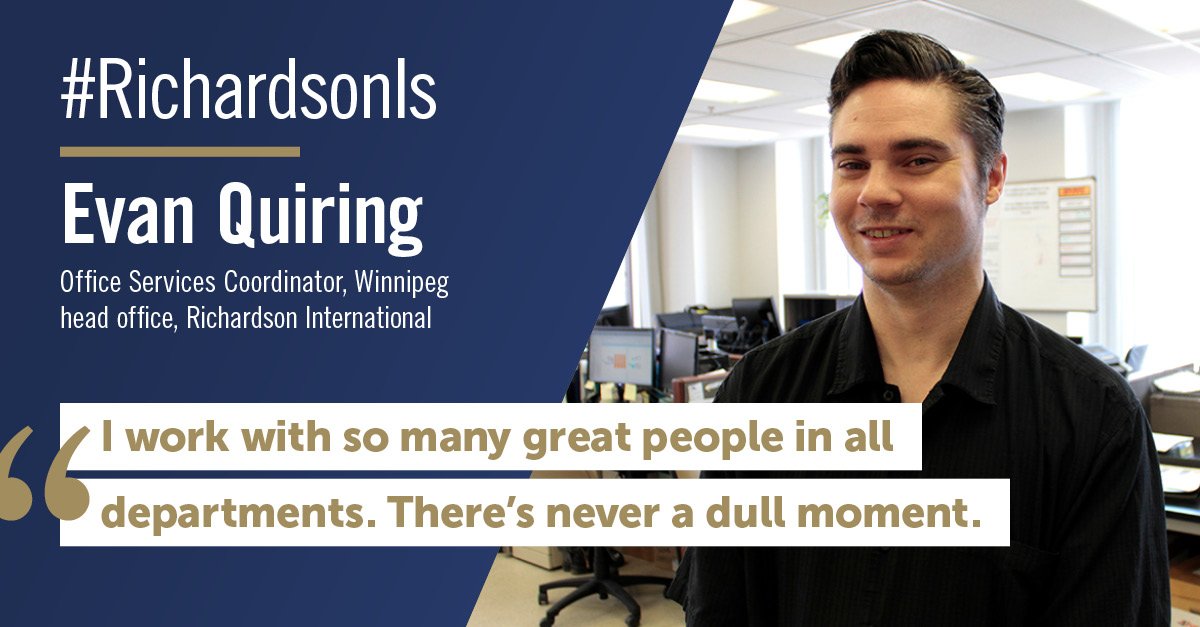 Richardson_INTL's tweet photo. This week's #RichardsonIs campaign features Office Services Coordinator, Evan Quiring! Click to read and view samples from Evan's incredible portfolio - he is well known in the Winnipeg art community and has even presented his work at @Comic_Con https://t.co/KCrOa0yw1Q https://t.co/epTfV212H7
