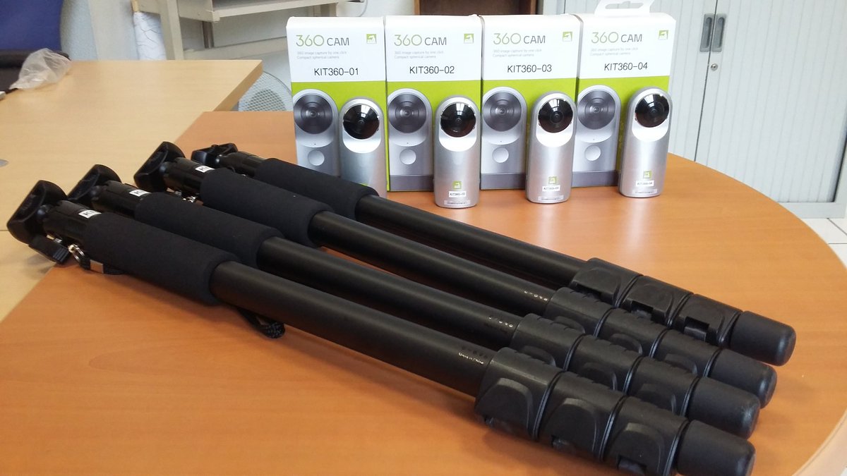 mairiedigne's tweet photo. "KIT360" : arrivée d'une première partie du matériel, 4 monopodes et 4 caméras LG360. L'objectif, proposer gratuitement en @regionpaca des kits cartographiques images pour @mapillary. @OpenPACA @JLZIMMERMANN #datasud https://t.co/g5M2XchCZv