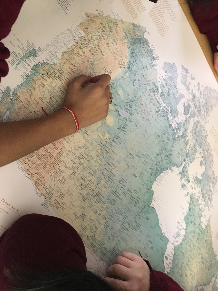 Using these stunning maps with Indigenous place names to generate curiosity and wonder this morning @CalGirlsSchool #collectiverights #CCRF What do you notice?