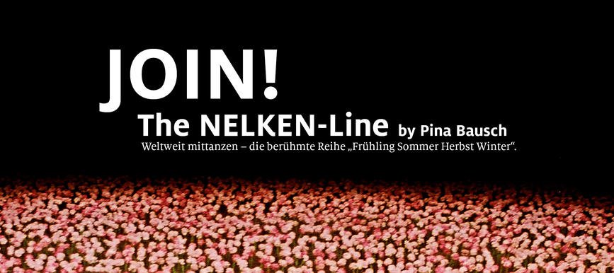 Festival Danza Estate aderisce alla call della Pina Bausch Foundation "JOIN! THE NELKEN - LINE" per ricreare la celebre “camminata” di Pina  Bausch per le strade della città! Info: goo.gl/B9VoPY