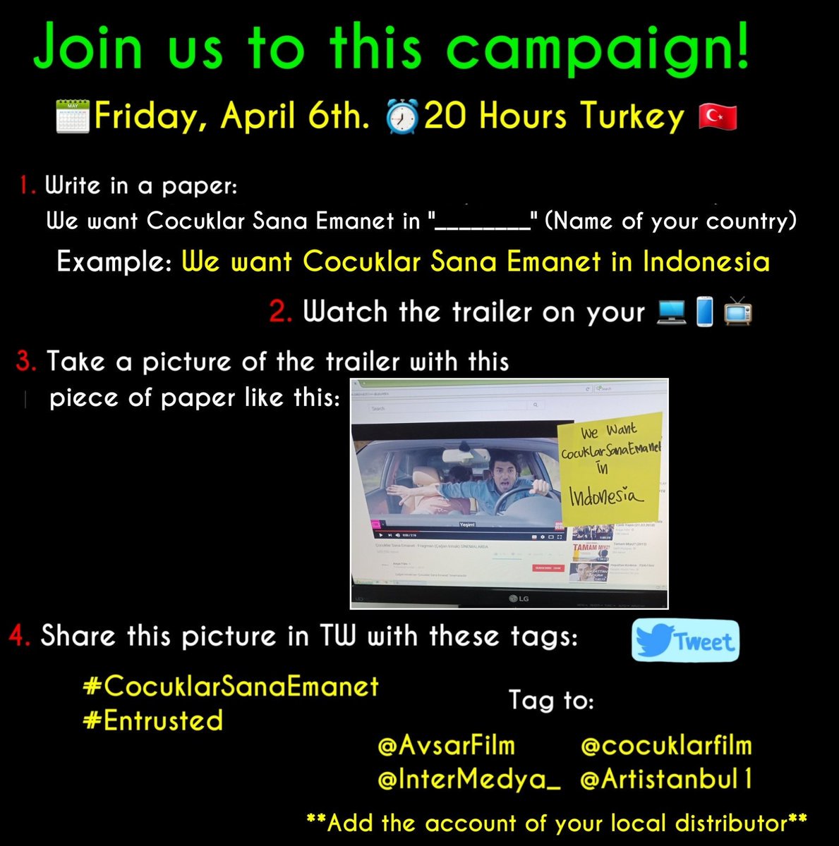 lydi_ea's tweet photo. We all want #ÇocuklarSanaEmanet in our country so let's  show it and  support our movie and #EnginAkyürek this Friday April 6th at 20h turkish time https://t.co/29sgQcjfpw
