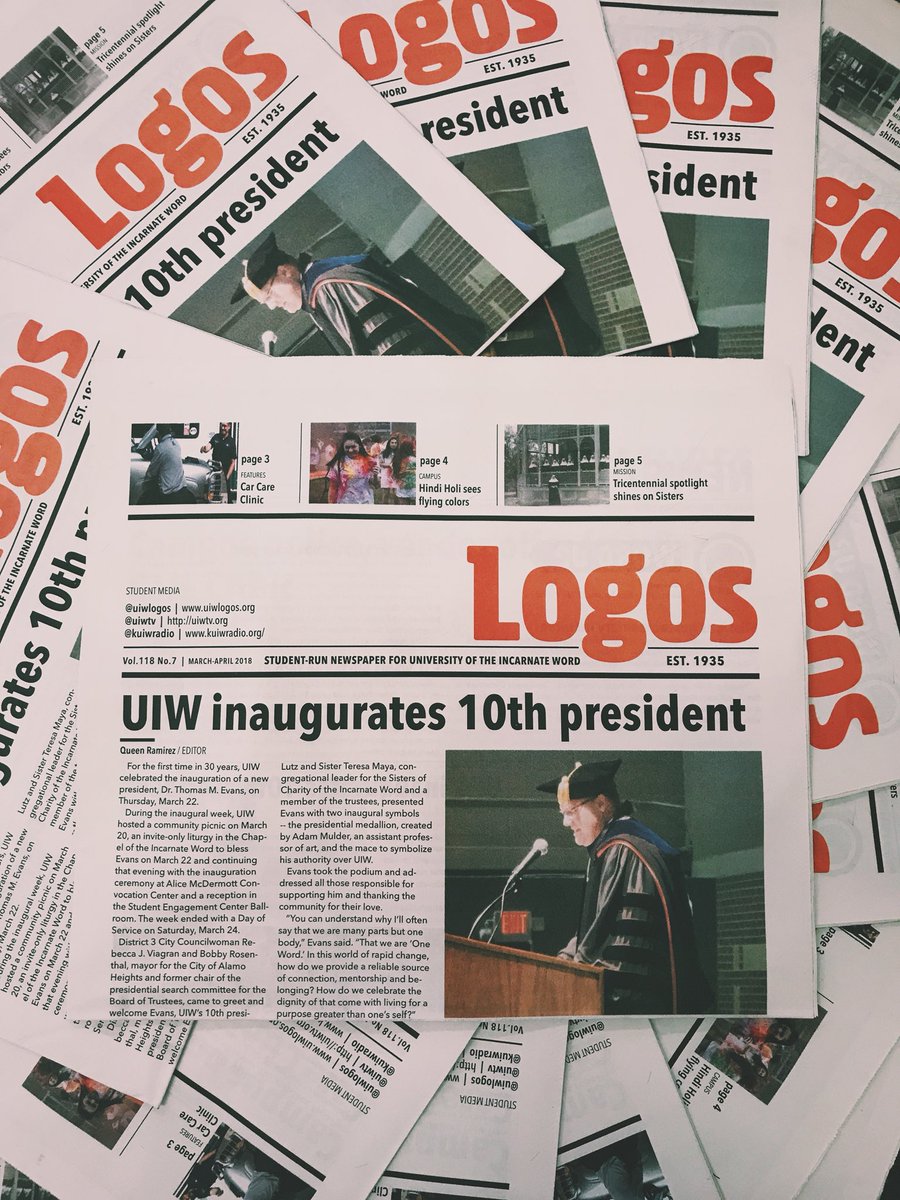 UIWLogos's tweet image. Notice anything different? Be sure to pick up a copy of our newly-designed March-April edition of the #Logos 👌🏼🗞📷 #UIWLogos #UIWpride #fresh #design #newspaper #collegenewspaper