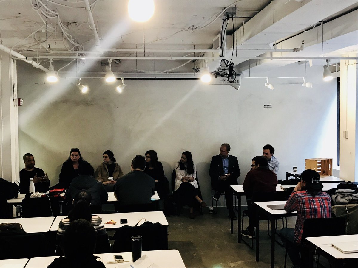 Many thanks to our fantastic panelists from <a href="/CommonLit/">CommonLit</a> <a href="/bookbuses/">BookBuses.com</a> <a href="/Slalom/">Slalom</a> <a href="/RobertHalfTech/">Robert Half Tech</a> <a href="/BPOrganic/">BluePrint</a> for sharing your wisdom with our @GA_DC web development students! #webdev #Talent