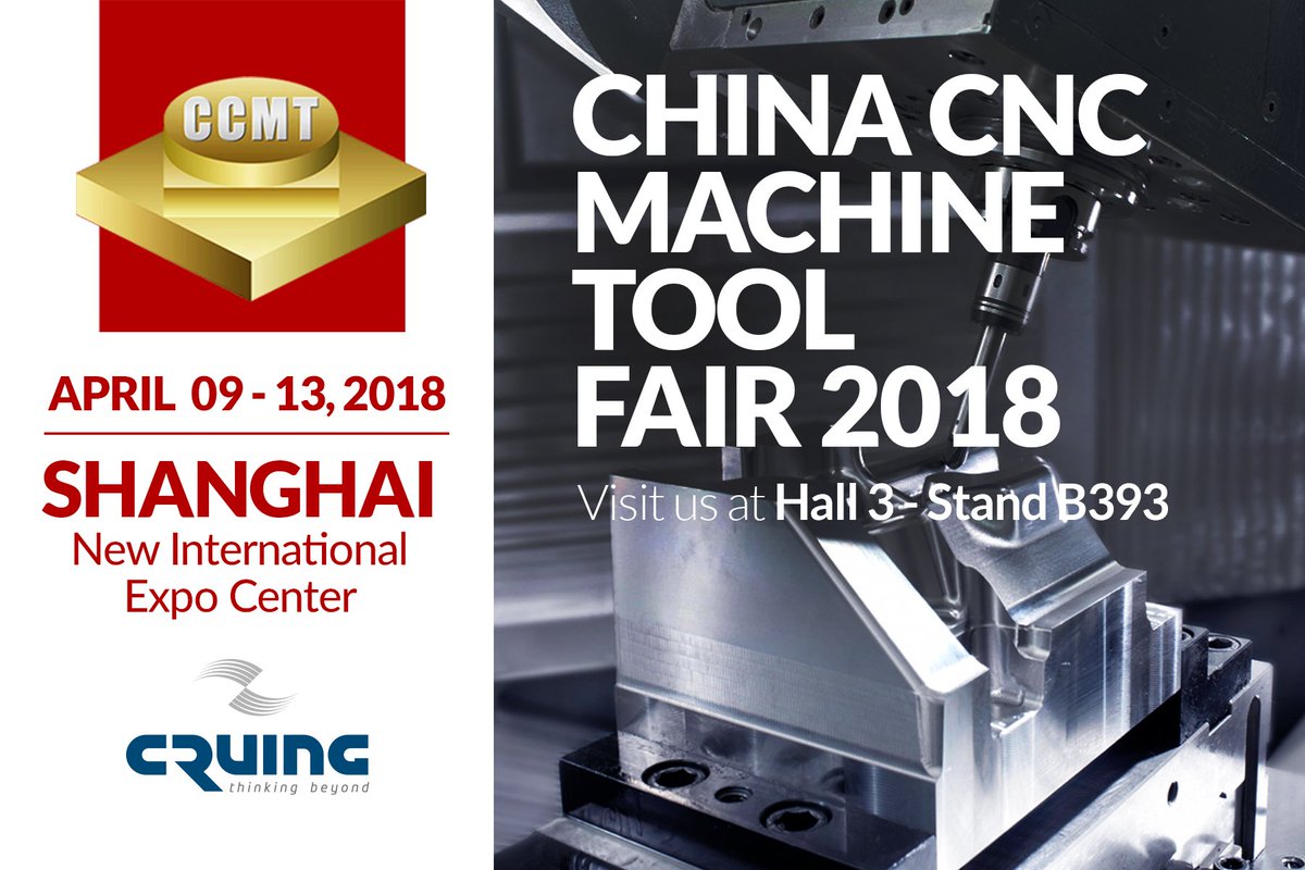 CruingItaly's tweet photo. #CCMT2018 #Shanghai #China #CNC #Machine #Tool
Your best #diamond &amp; #carbide tool supplier at Hall N3 - Stand B393 https://t.co/kMqLmRi7yw