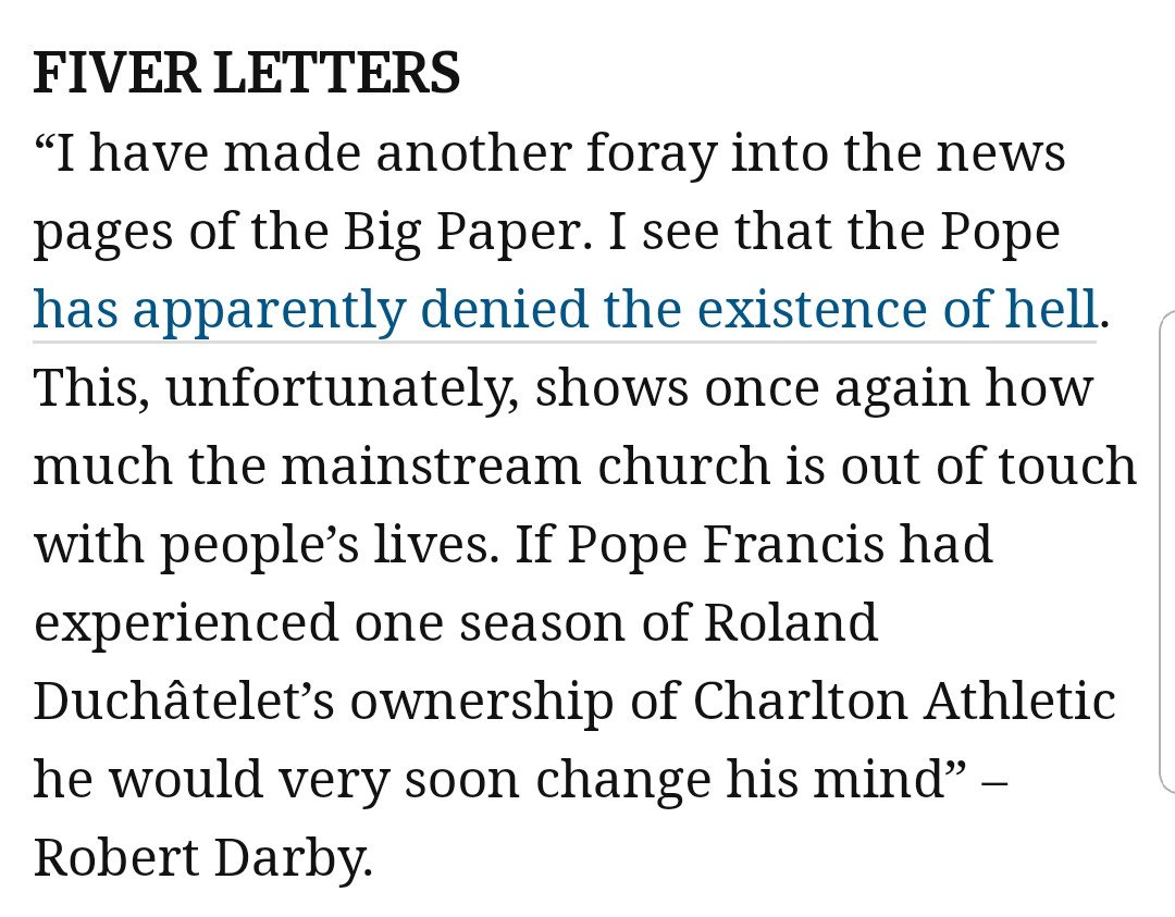 CharltonCARD's tweet image. Good #cafc letter into today's @guardian_sport Fiver email round-up
