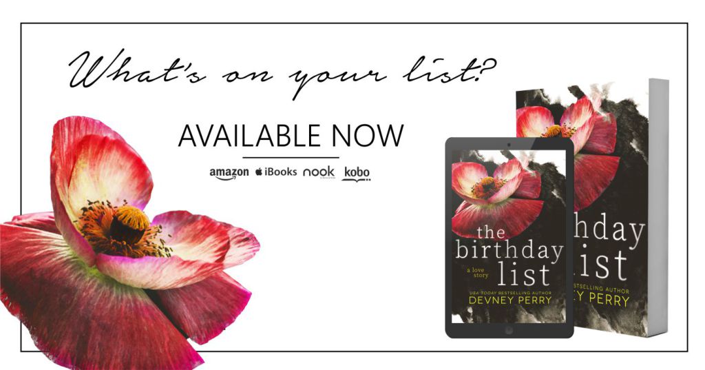 BookwormRambles's tweet photo. #NewRelease #TheBirthdayList by @devneyperry is #LIVE #oneclick this AMAZING story! #books #bookwormstatus #amreading https://t.co/PWemz9p05g https://t.co/8XgcIX67ST