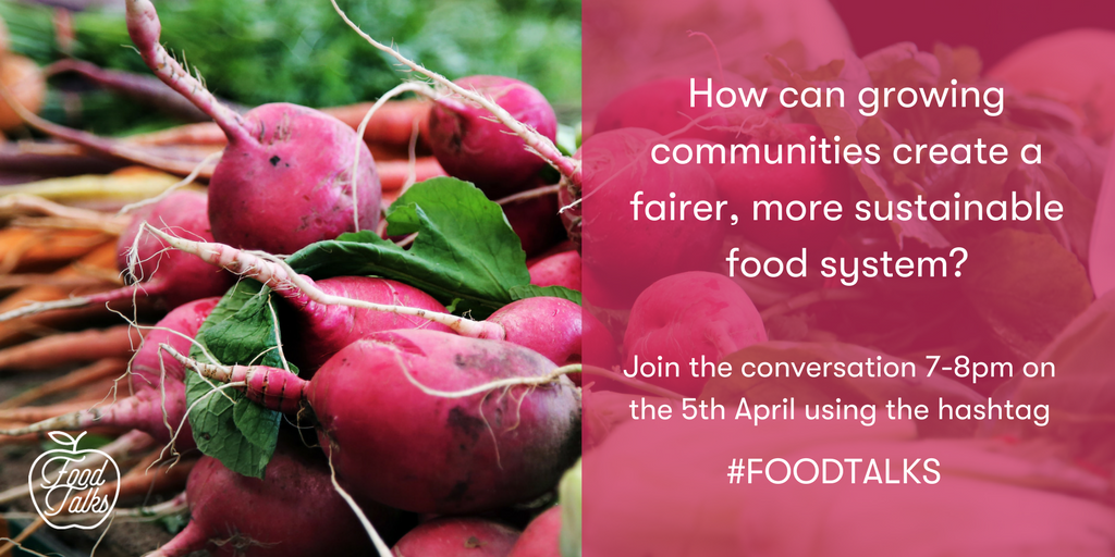 Impacthublondon's tweet image. We're hosting a Twitter chat THIS THURSDAY as a follow up to our last #FoodTalks event.  Be sure to get involved between 7-8pm GMT using the hashtags #FoodTalks and #Foodgrowingrevolution !