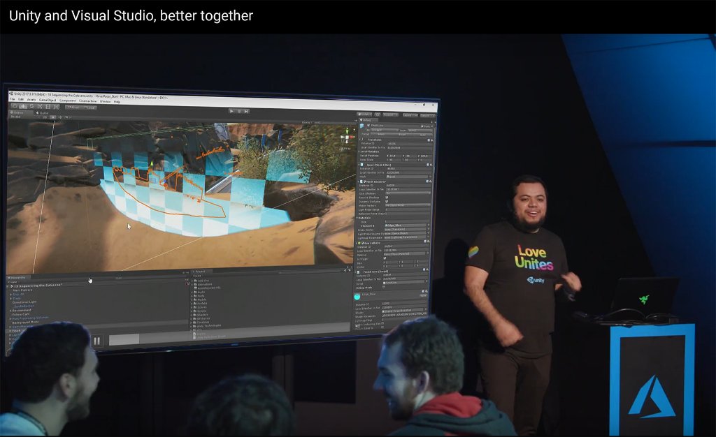 From #GDC2018, @Unity3d's @ArturoNereu walks through how #Unity & #VisualStudio make game dev easier, faster, & more productive... http://msft.social/sSDJGA