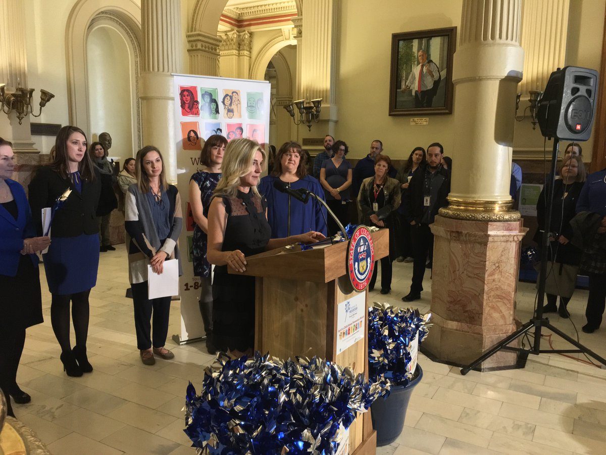 gfmdenver's tweet photo. Today marks the start of Child Abuse Prevention Month. Our own @LoveGFM is helping kick it off at the capital with some great organizations working to educate our communities about the importance of strengthening families. #pinwheels4prevention #CAPM #co4kids https://t.co/xJheKHTw6S