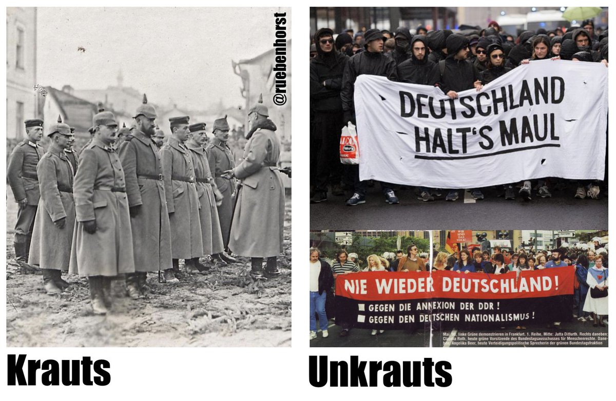 Ruebenhorst's tweet photo. Wenn Deutsche Krauts sind, sind Antideutsche dann Unkrauts? Fragen! https://t.co/oW0Nc3KzCy