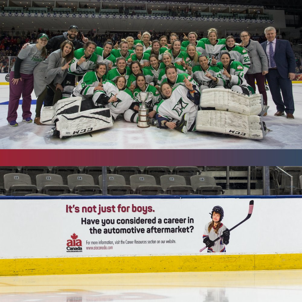 We had fun supporting The Canadian Women's Hockey League (@thecwhl) and the 2018 Clarkson Cup programs! #autoaftermarket #skilledtrades #automotivecareers