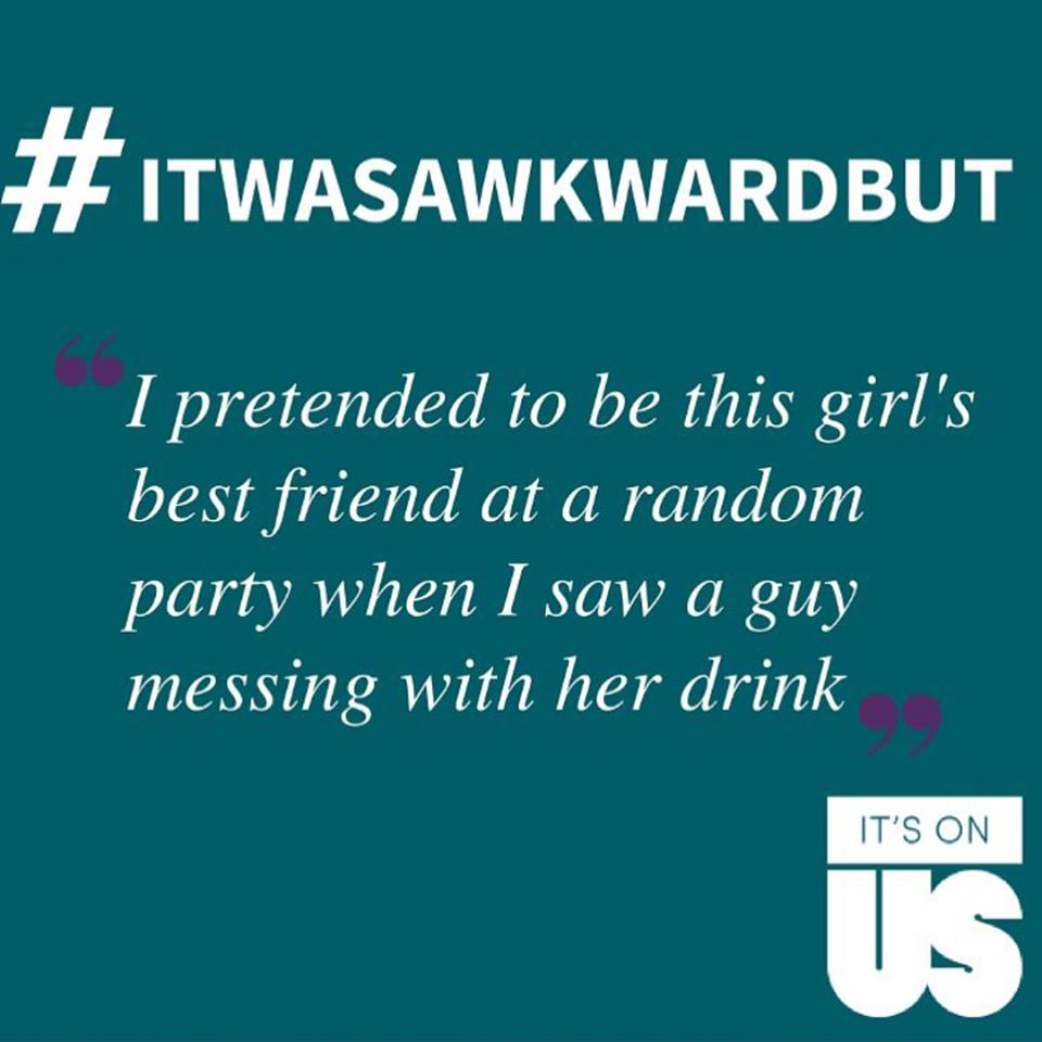 siuepeace's tweet image. Today is Day 2 of #SpringWeekofAction and #SAAM! Join the conversation using #ItWasAwkwardBut to share your stories of intervening to stop potential dangerous situations! #ItsOnUs #siue #siuepeace #MomentofAction