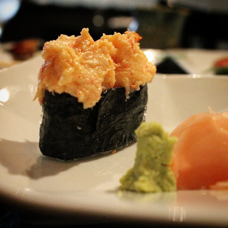 HachisKitchen's tweet photo. #lobster #nigiri knows your spring time woes. She wants to make your rainy days bright with her explosion of #flavor and #decadence. It's #sushitime, all the time. Fight for what's right. #sushiforpresident 
#hachiskitchen #sushiporn #foodporn #logansquare #kanpai #eatmoresushi https://t.co/r92HcUYzns