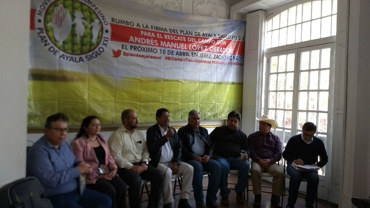 Conferencia de prensa del #MCPASXXl  Rumbo a la firma del Plan de Ayala Siglo XXl 2.0
#ElCampovotaXAMLO