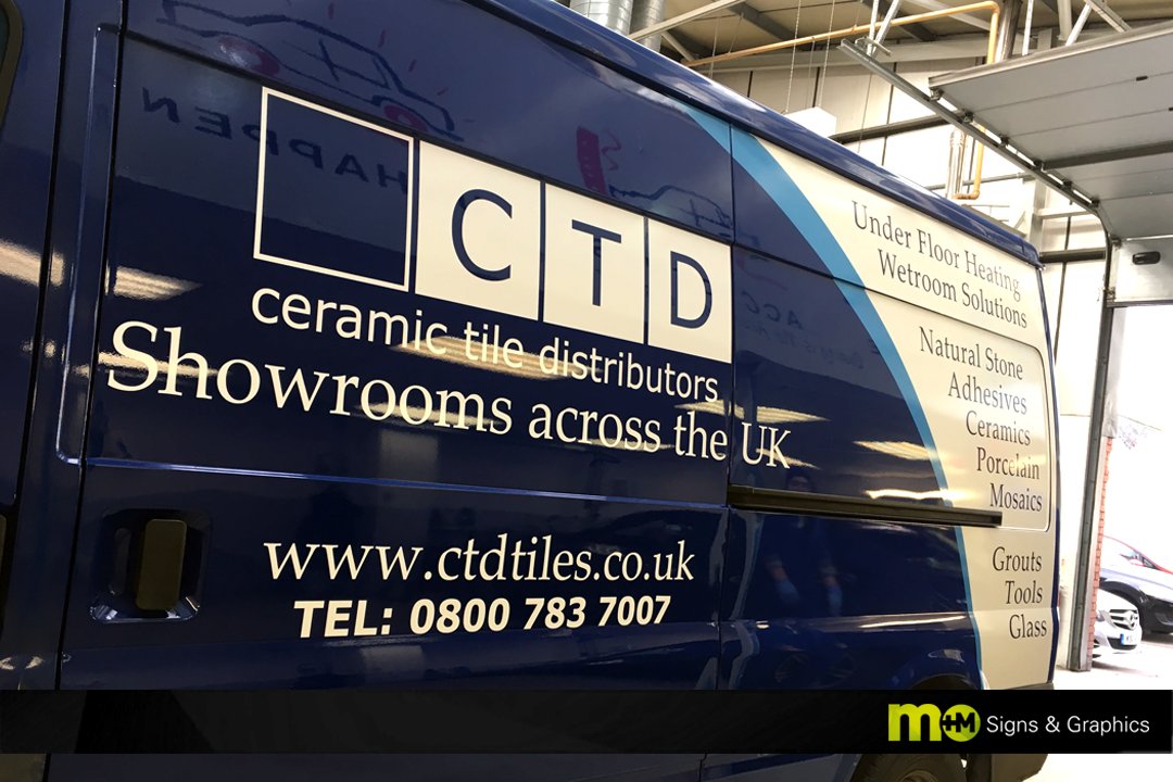 MMSignsGraphics's tweet photo. Fantastic work by @mmgroupuk repairing this @ctdtiles van back to its former glory! Now time for a quick polish... #vehiclerepairs #graphics #respray #decals #teamwork #ctdtiles https://t.co/OuJed27eVf