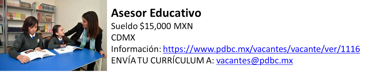 pdbcmx's tweet photo. Asesor Educativo
Sueldo $15,000 MXN
CDMX
Información: https://t.co/0KRI65BjeX
ENVÍA TU CURRÍCULUM A: vacantes@pdbc.mx https://t.co/6Jr3e2snYs