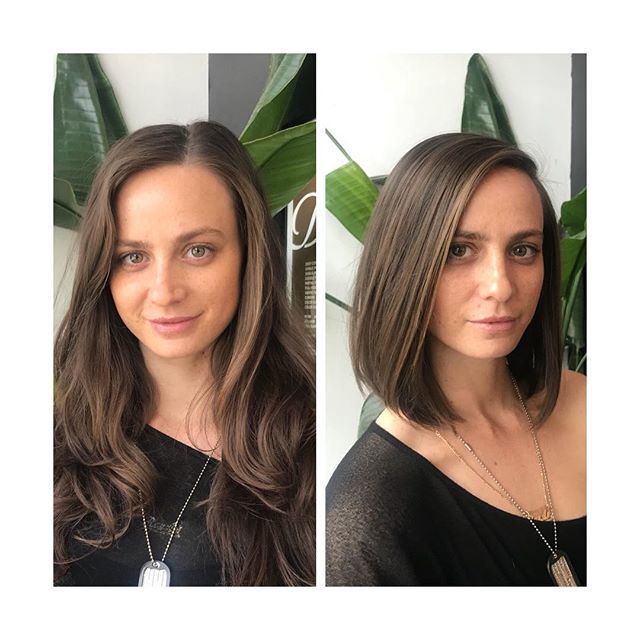 HairNerds04's tweet photo. Tuesday’s transformation! What do you all think?! #longhair vs. #longbob ✂️✂️ #tuesdaytransformation #haircuts #hairnerds #beautifulbrunette #babe #hairbyjoydeluxe #deluxewilliamsburg ◼️◻️ https://t.co/ZMRmwDrDOE