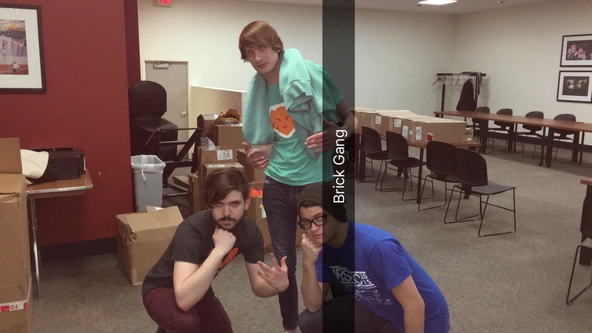 codeRIT's tweet photo. @squiffy @gabe_k @piedoomy @gucci1017 #BrickSquad #5YearsofBrickHack #BrickGang you ain’t messin with my #GANGGANGGANG @brickhackrit #hackathons #hackin #Esketit https://t.co/rOFYFhs1p5