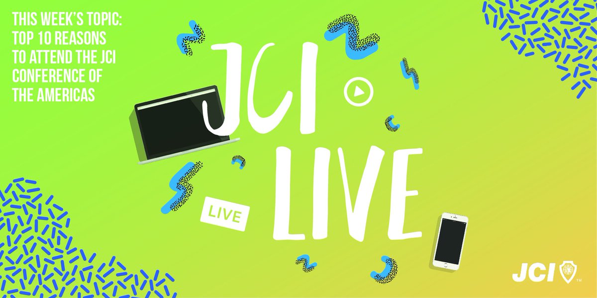 Join us this Wednesday for JCI Live as we give you the top 10 reasons why you should attend the 2018 JCI Conference of The Americas! #JCILive