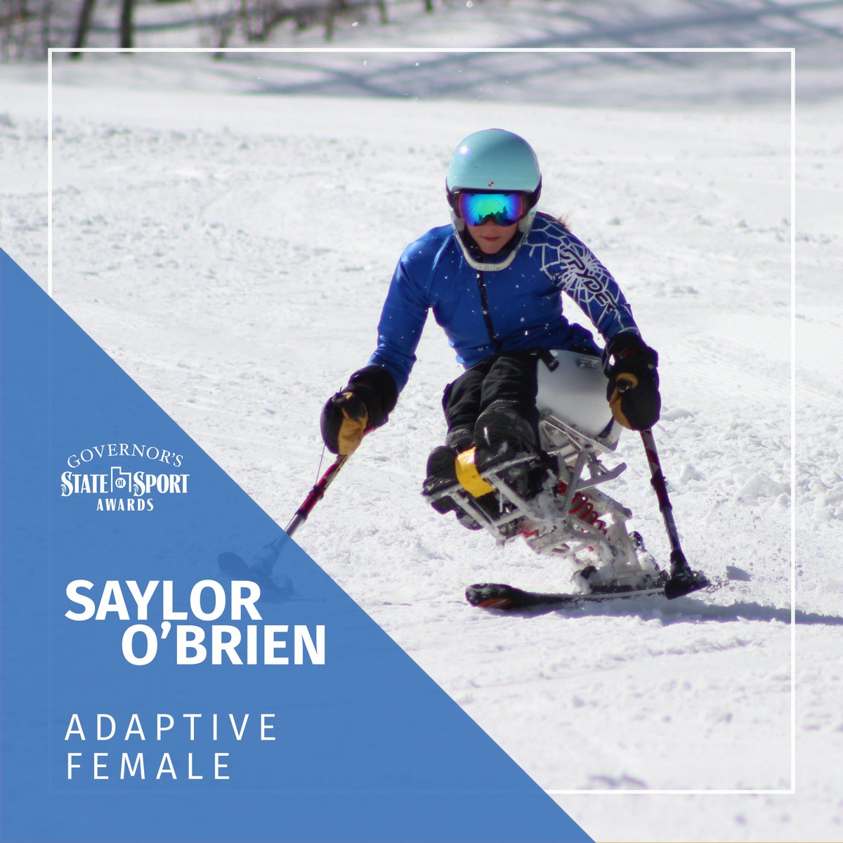 discovernac's tweet photo. NAC Athlete, Saylor O'Brien is the honoree for the "Adaptive Female" category in the 2018 Utah Governor's State of Sport Awards. #AdaptiveNation #AdaptiveSport#skiing #utah #lifeelevated #alpine #sitski #sheshreds #IamNAC @stateofsport https://t.co/PT7phXdQJu