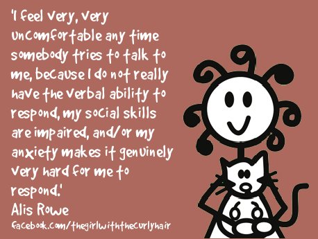 curlyhairedalis's tweet image. One of the problems of having an #invisiblecondition and a #communication disorder, is that people have very simple expectations of me that surpass my abilities (e.g. making small talk). I do not like the #assumption many people have that I can, or that I want to, #speak. #autism