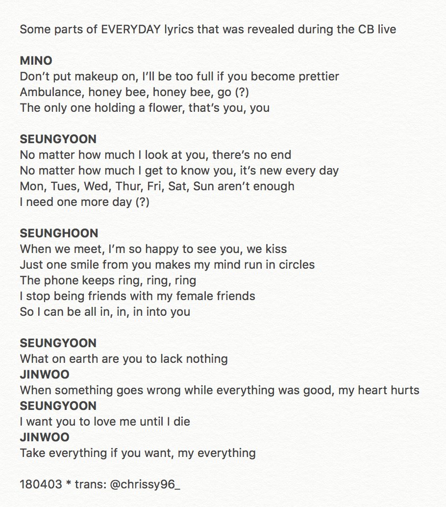 Some Parts Of Everyday Lyrics That Was Revealed During The Comeback Live In The Extended Version Of The Mv Making T Co 05iaumlg78 Some Parts Of Everyday Lyrics That Was Revealed During The Comeback Live In The Extended Version Of The Mv Making T Co 05iaumlg78