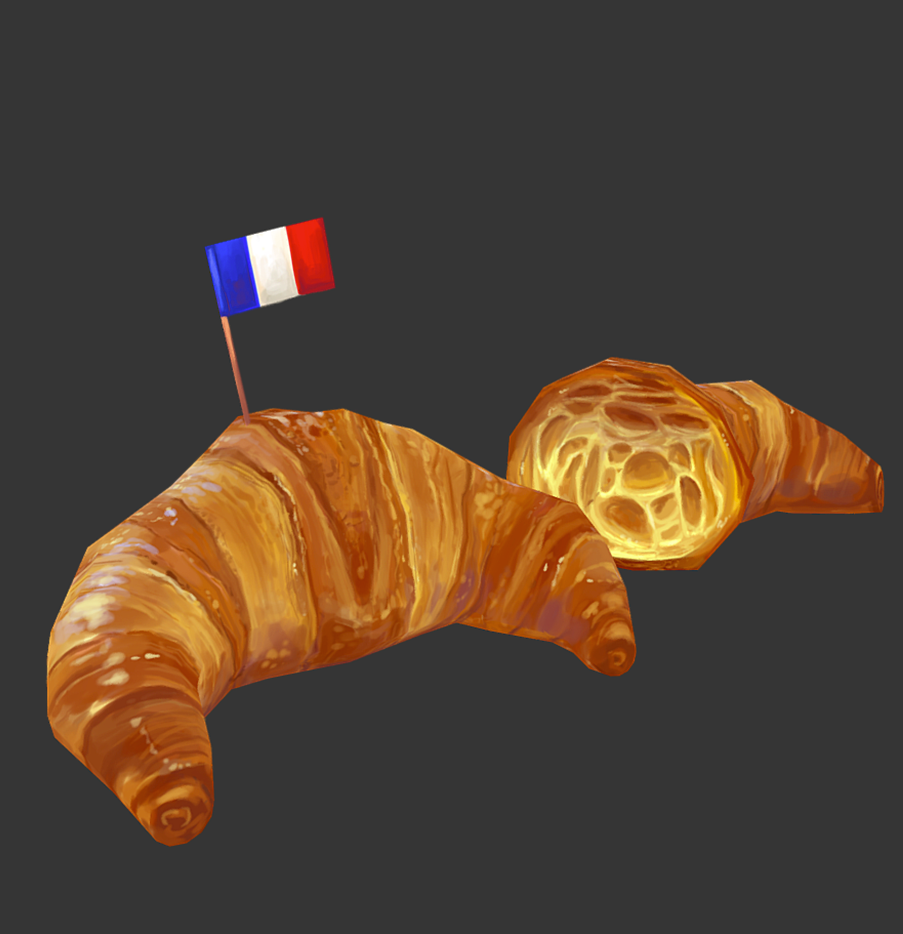 lowpolycurls's tweet photo. New day, new study: A croissant! 🥐probably most difficult one so far and I really want to eat one now. #b3d https://t.co/uEaxRvvAXE