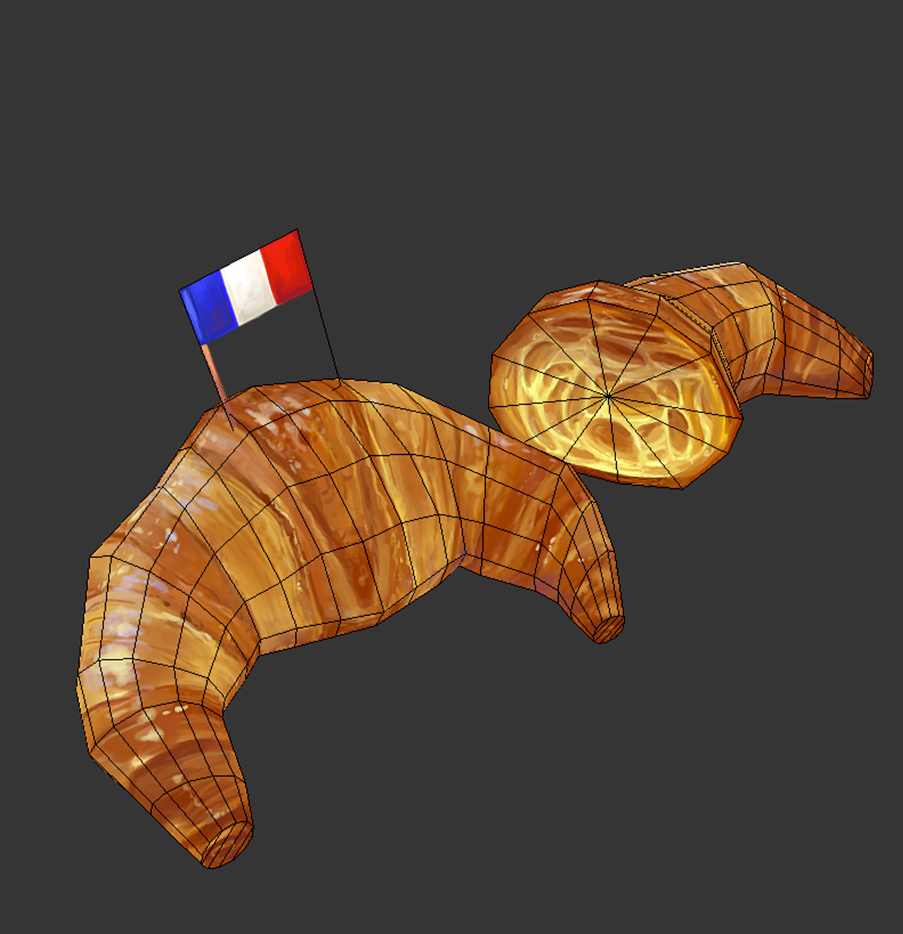 lowpolycurls's tweet photo. New day, new study: A croissant! 🥐probably most difficult one so far and I really want to eat one now. #b3d https://t.co/uEaxRvvAXE