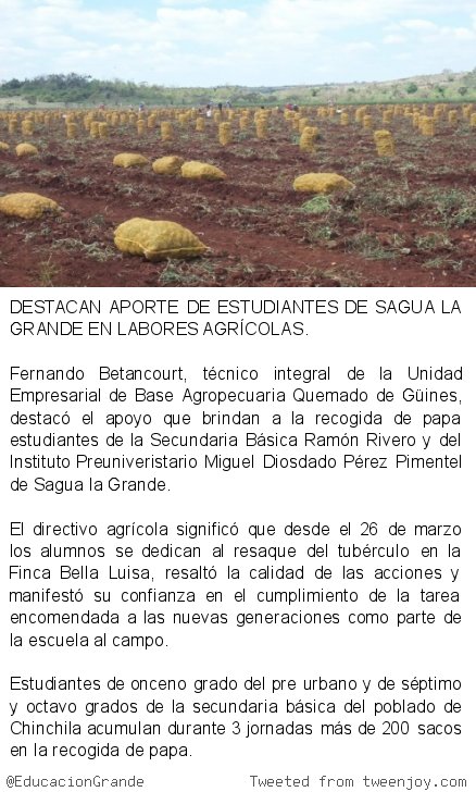 #EducaciónSagualaGrande #EducaciónVillaClara <a href="/CubaMined/">MINED</a>