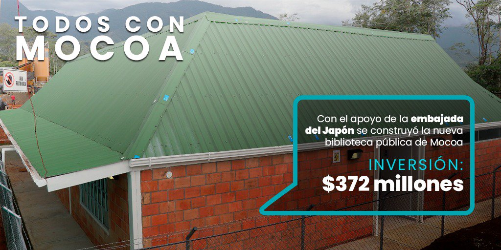 ICETEX's tweet image. ¡La nueva biblioteca de Mocoa ya cuenta con dotación mobiliaria! Pronto los mocoanos tendrán un espacio para la lectura, el aprendizaje y la cultura. ¡#AsíAvanzaMocoa! Conozca aquí el detalle de las obras: goo.gl/HQ7NX3
