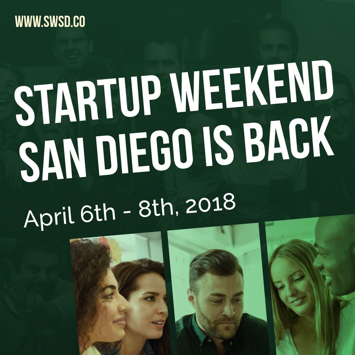 SWSanDiego's tweet photo. Hey #sdtech #sandiego folks: it’s your last chance to get in on our #GrowWithGoogle #StartupWeekend this weekend, April 6-8, at @downtownworkssd! To register and for more info: https://t.co/ZeLorxLo6V https://t.co/S0YGtTXKeF