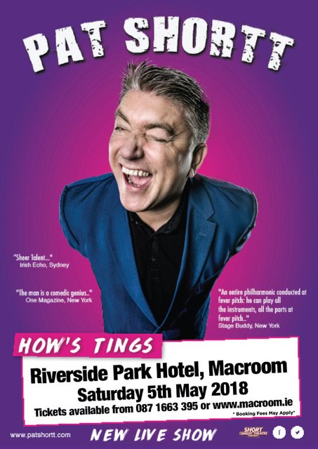 Looking forward to welcoming the hilarious <a href="/Pat_Shortt/">Pat Shortt</a> to Macroom on May 5th!😁

Get your tickets 👉 bit.ly/2uIUMkP