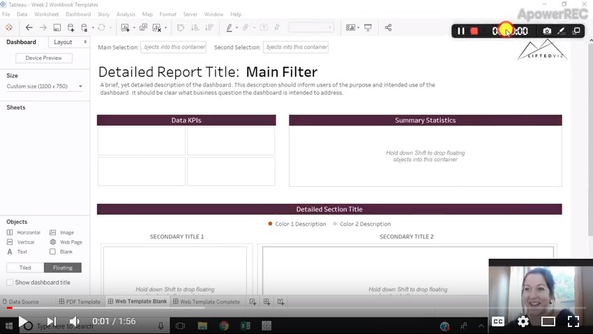 gb_graphgiraffe's tweet image. Week 2 of #TableauTutorialTuesday is live! 2-minute video tutorial on how to build dashboard templates and standardize reporting: liftedviz.com/video-library/ @tableau #tableau #tableaututorial