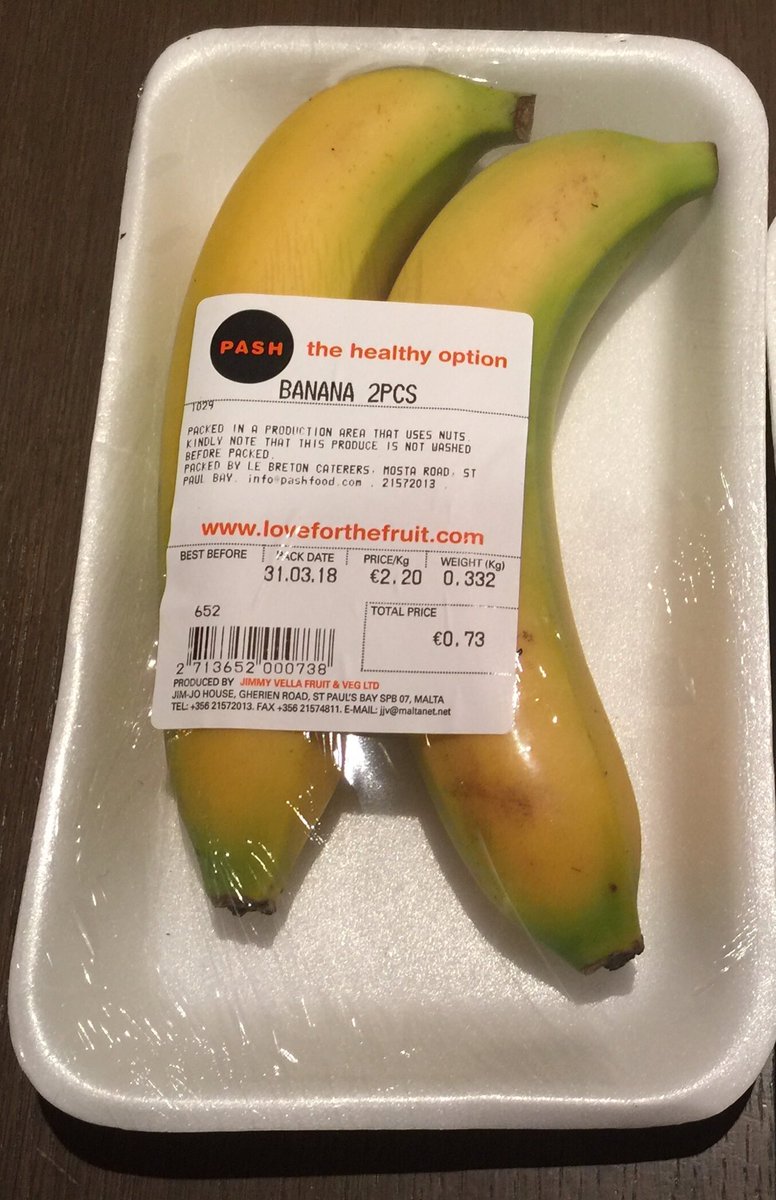MTMariaATT's tweet photo. Why oh why??? This is so stupid 🤦♀️ Bought locally from “last minute shop” this evening 😩 The bananas might be healthy but the impact on the environment is not #plasticlitter #lesspackagingplease https://t.co/ERvosD0rqE