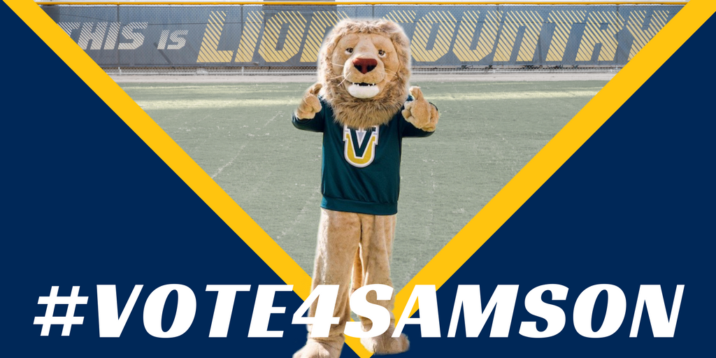 VULions's tweet photo. We’d be Lion if we said he wasn’t the best in the #GSAC. #VOTE4SAMSON @gsacathletics https://t.co/QmMskQ6y6m
