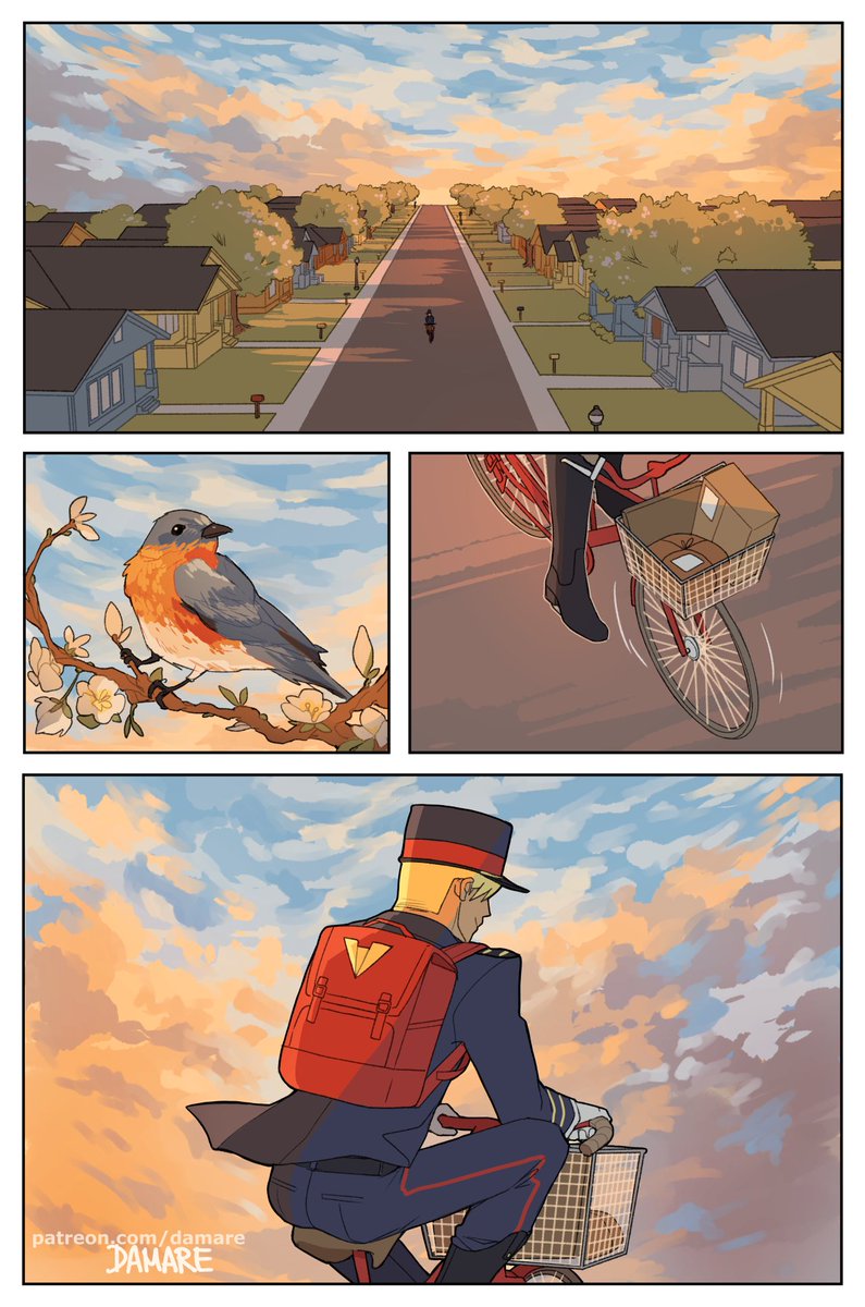 damaredraws's tweet photo. I'm happy to present my Milkman x Mailman comic. It's about a mailman whose daily routine is about to get more interesting after the arrival of a new milkman.
I'll be posting a new page every other sunday on my patreon. 
https://t.co/TCMSlY5WMo https://t.co/UnEVILuBE1