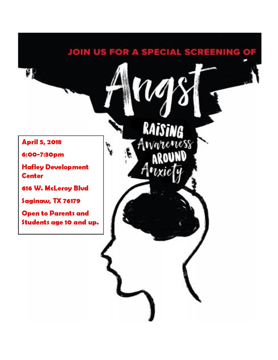 Join us for a free screening of ANGST, a film about anxiety, truth &amp; hope. Really. Let’s talk. Thursday April 5th at Hafley DC. coyotecounselors.edublogs.org 
#AngstMovie <a href="/IndieFlix/">IndieFlix</a> <a href="/prairievistams/">prairievistams</a>