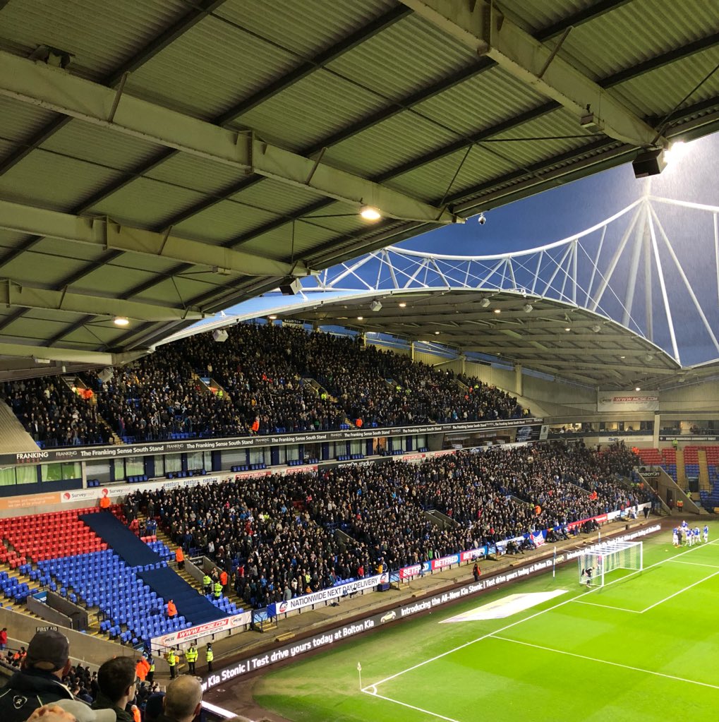 theawayfans's tweet image. 4,812 Birmingham fans at Bolton tonight. Phenomenal support, especially on a Tuesday night. 👏🏼 #BCFC #KRO