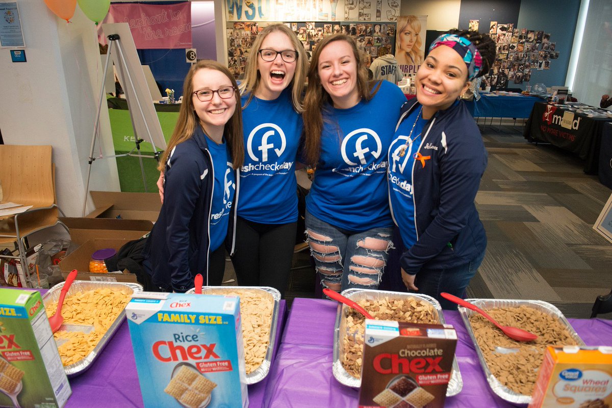WestfieldState's tweet photo. The @WSUDANCETEAM Chex Mix photos are a #FreshCheckDayWestfield tradition — here's proof from our first Fresh Check Day to the most recent!

See more 📷 from this year's @FreshCheckDay: https://t.co/fFEeysGbL8 https://t.co/tx6vslbm1K