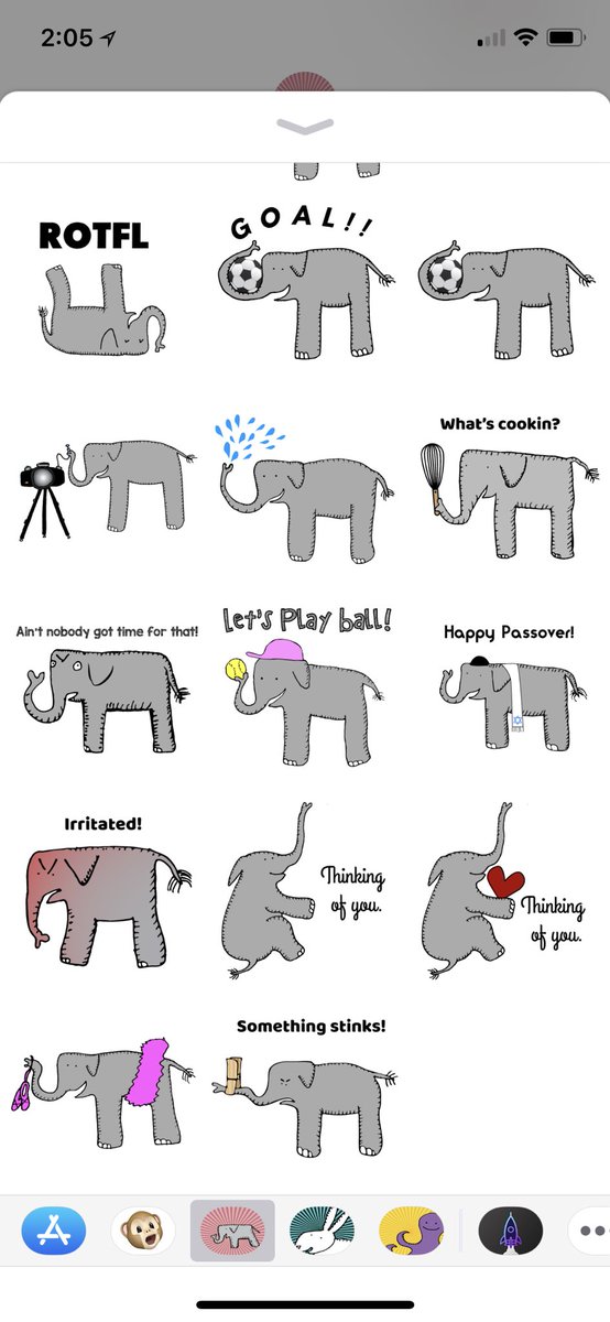 Happy Elephant Stickers tweet media