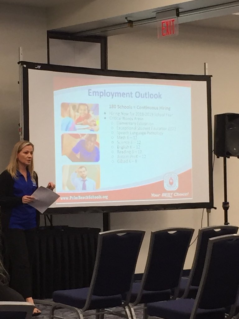 amy_tomas_lopez's tweet photo. Thank you @FAUCareerCenter for hosting today’s Job Fair! We are excited to have so many Owls commit today to teach in Palm Beach! @TeachPalmBeach @pbcsd @SDPBCProfDev https://t.co/qP1BJ9ICI3
