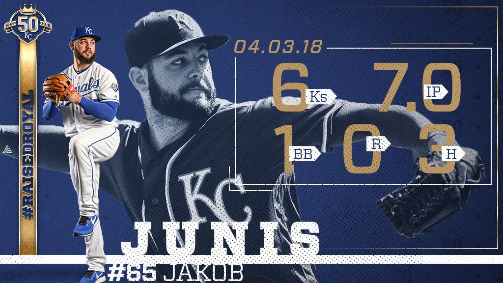 Royals's tweet photo. Put your hands together for Jakob Junis. 👏 https://t.co/dSMO212dTb