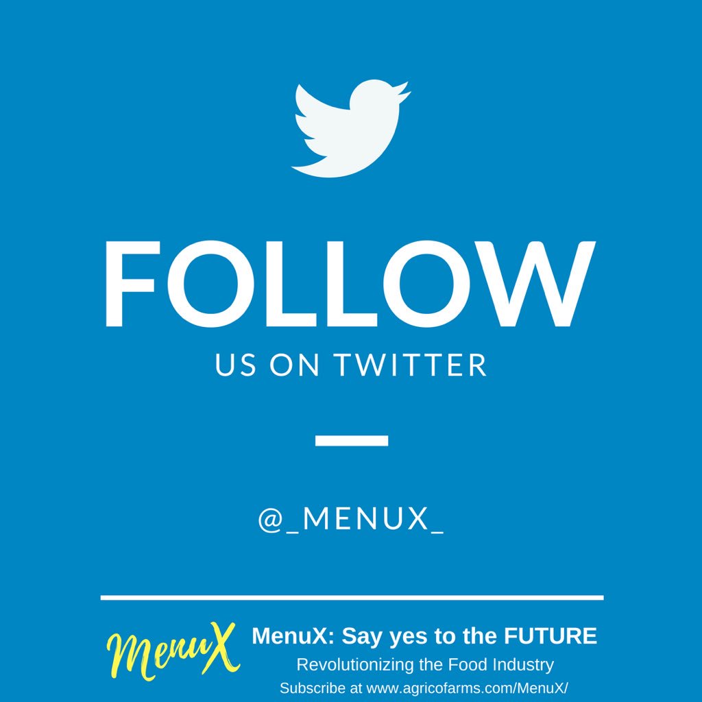 Stay in touch and follow us on Twitter and don't miss your chance of getting early birds
Have a good day

MenuX:say yes to the FUTURE
Coming soon On #IndieGoGo

Subscribe at agricofarms.com/menux/ 

#startup #MenuX #idea #campaign #crowdfunding #indiegogolaunch