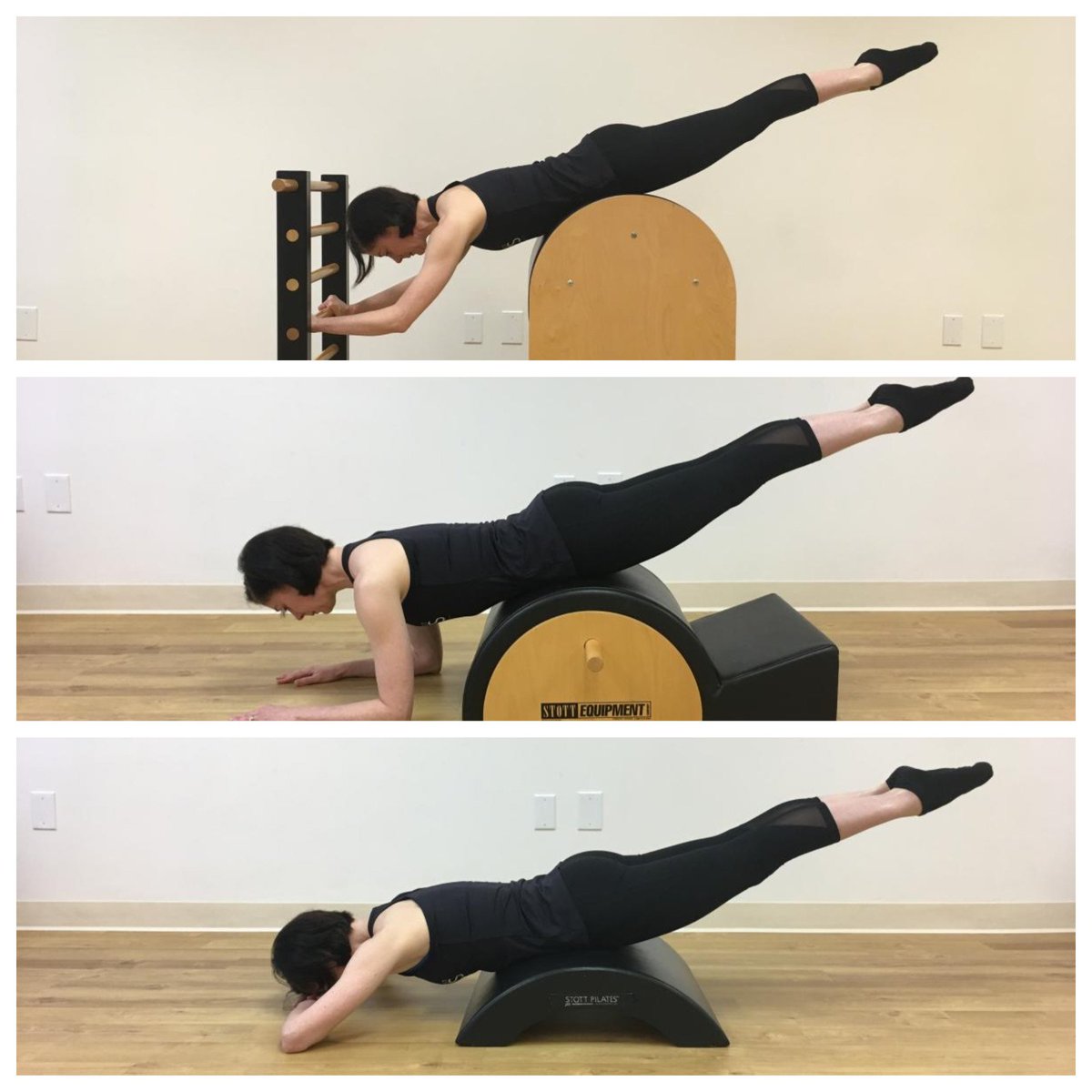 PNWPilates's tweet photo. Three barrels, same exercise. Do you know why you'd choose to do one version over another? https://t.co/jlOrDhn9SX
