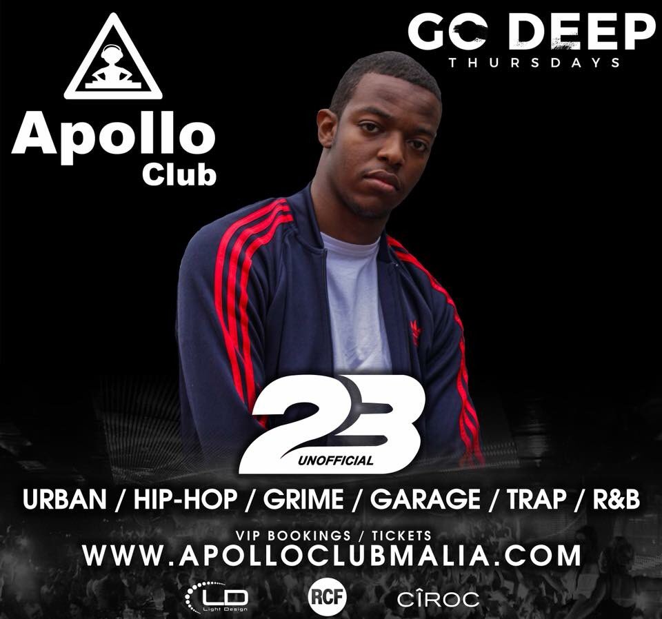 ApolloClubMalia's tweet photo. 📣SUMMER 2018 ANNOUNCEMENT📣

@23Unofficial WILL BE PERFORMING LIVE AT APOLLO CLUB THIS SUMMER‼️ 

12|07|18 🔥

Tickets available from: 
https://t.co/X7BswtYO07

#IfYouKnowYouKnow #Malia2018 #ItsAllAboutTheMusic #BackWithABang #GoDeepThursdays https://t.co/0C9GXyEiQP