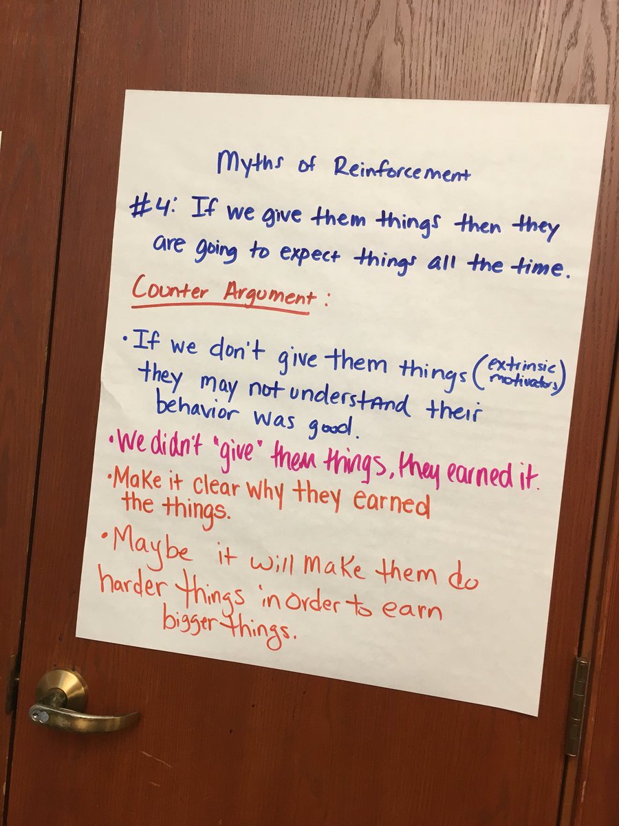 MrsSarahKarnes's tweet photo. Busting the Myths of Reinforcement in #rti2b with @TBSPEast #Education #TeachersMatter #EducationMatters #BehaviorCounts #ReinforcingLearning #ReinforcingBehavior 🍎 https://t.co/aQl4EMGnMR