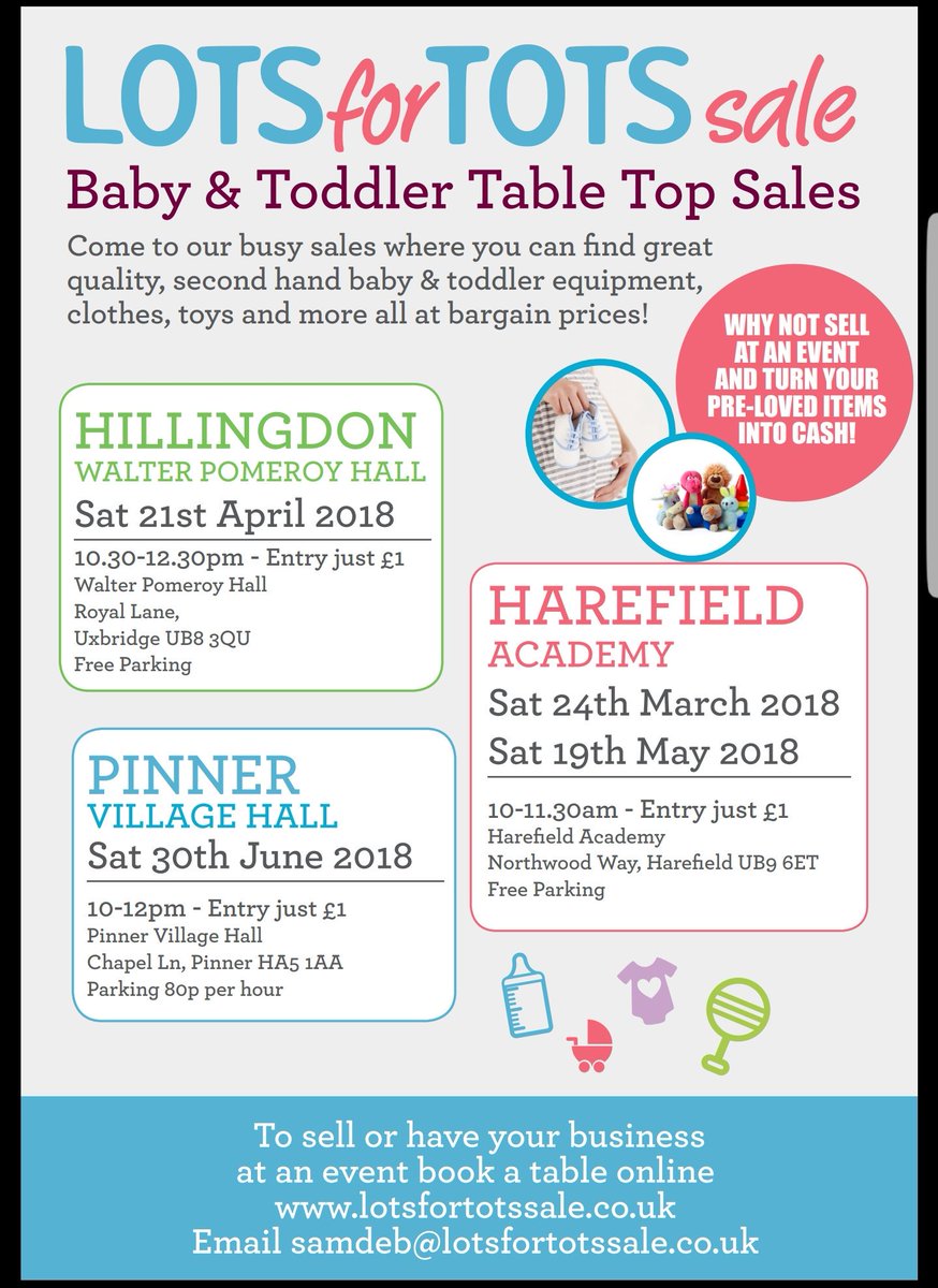 lotsfortotsrui1's tweet photo. @earlyyearshour @ChildrensAAssoc  we run baby &amp; toddler table top sales in the Hillingdon borough. Local parents come and buy / sell their preloved and nearly new baby and toddler items such as clothes, toys and baby equipment.

#EarlyYearsHour #lotsfortots #baby #toddler https://t.co/e5gAx4WZmX