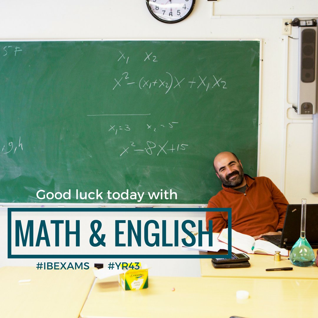 PCUWC's tweet photo. Good luck #YR43 with your exams today! #YouCanDoIt! #IBexams https://t.co/daZ7Jeg2r3