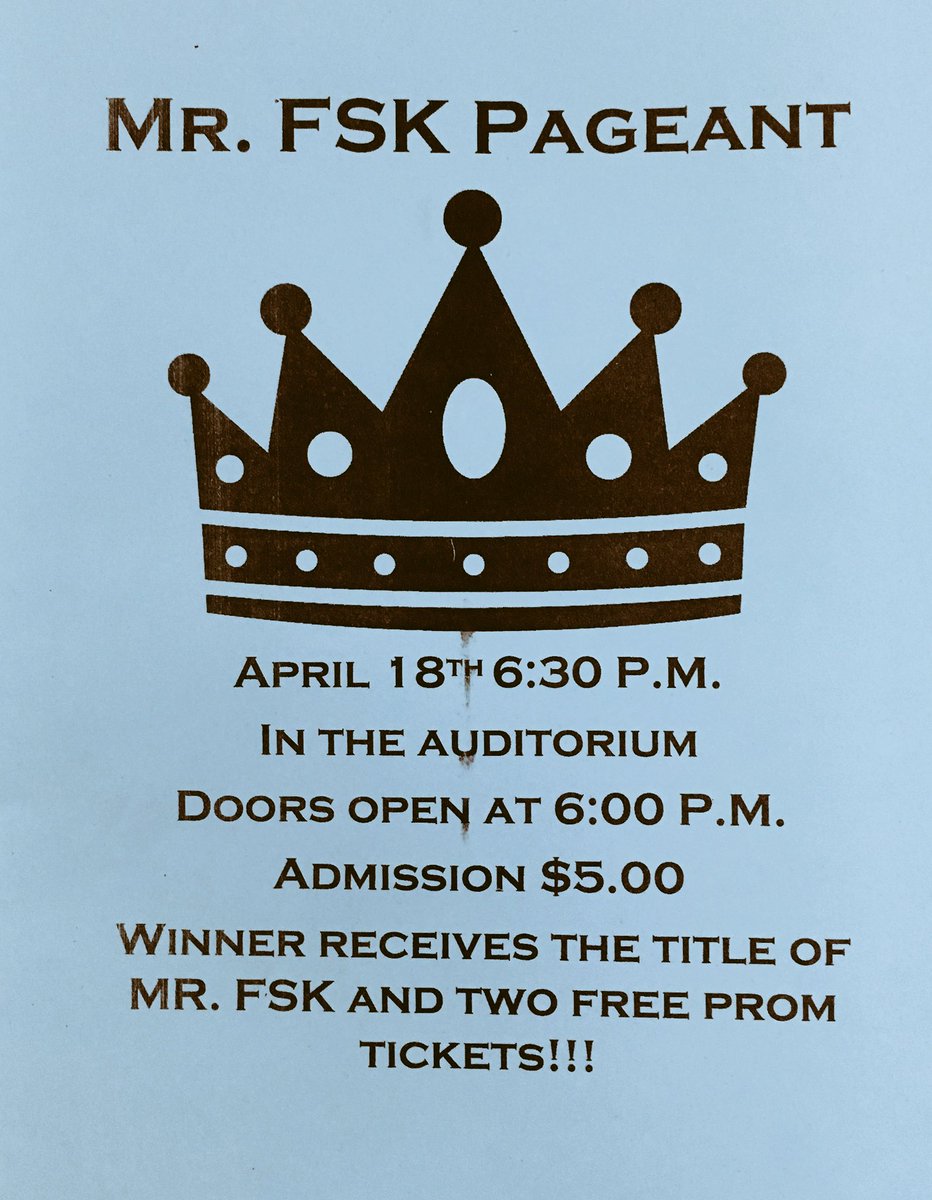 FSK2018's tweet image. JUNIOR &amp;amp; SENIOR GUYS: please see Ms. Bell to sign up!!!